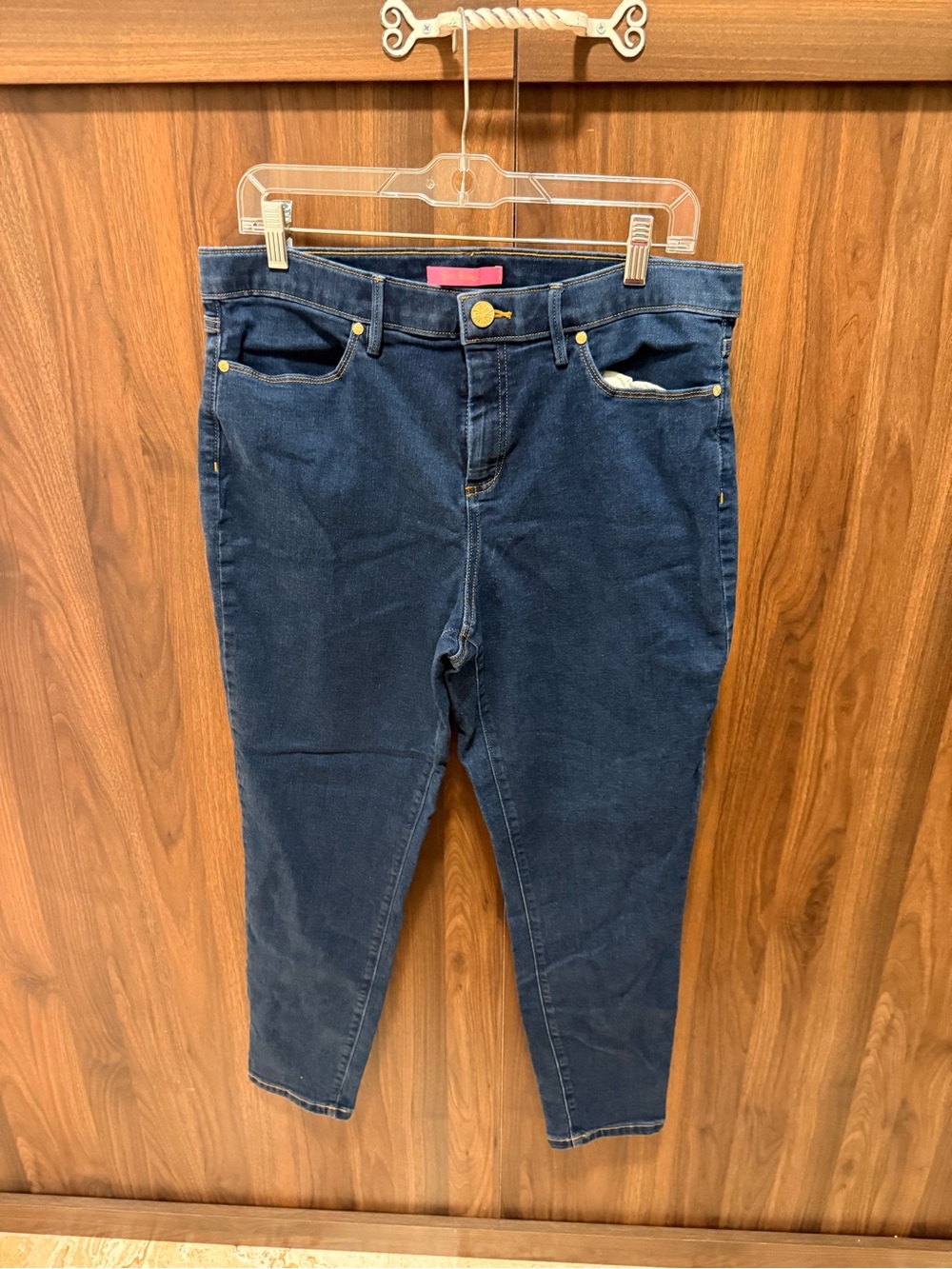 Lilly Pulitzer Dark Indigo Skinny Jeans, Size 16